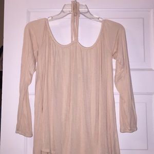 Cream off the shoulder top